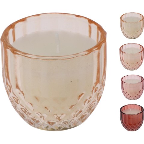 BICCHIERE CON CANDELA 6X6CM 4A